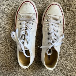 White Converse, women’s size 8
